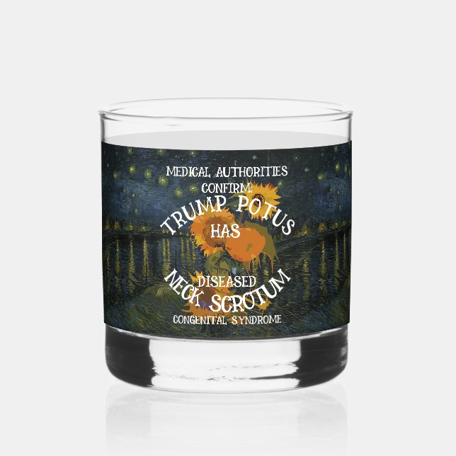 VASO DE WHISKEY TRUMP CONFIRMADO TIENE UN SÍNDROME DE CRONOGRAMA (Anverso)