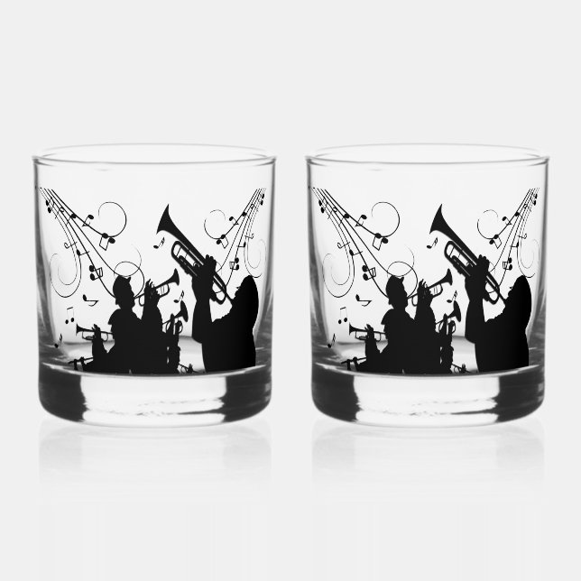 Vaso De Whiskey Trumpet Section Jazz Music (Anverso)