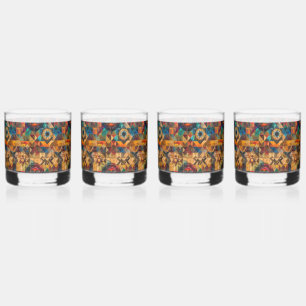 Vaso De Whiskey Tu Drinkware azul cautivador "arte heredado"