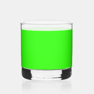 Vaso De Whiskey Tumbler de vidrio Neon Green Personalizado