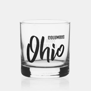 Vaso De Whiskey Ubicación personalizada y texto Ohio