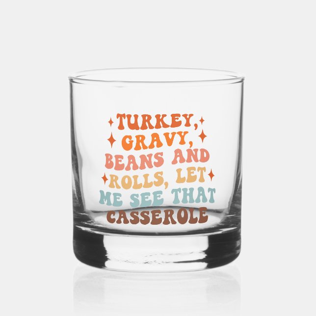 Vaso De Whiskey Una cena retro de Acción de Gracias (Anverso)