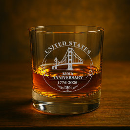 Vaso De Whiskey USA 250th Anniversary Golden Gate Commemorative