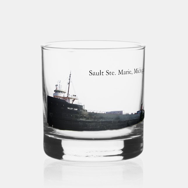 Vaso De Whiskey Valley Camp de vidrio (Anverso)