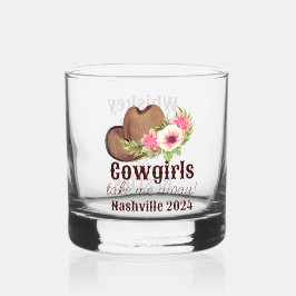 Vaso De Whiskey Vaquera floral rosada rugosa de personalizable