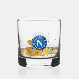 Vaso De Whiskey Vidrio Bicchiere Scudetto Napoli