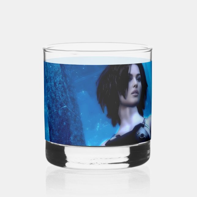 Vaso De Whiskey vidrio Blue Toxin (Anverso)