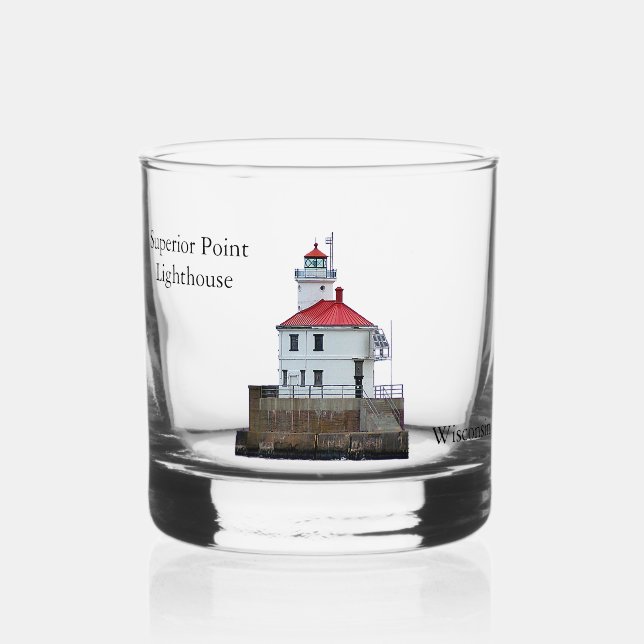 Vaso De Whiskey Vidrio de faro de punta superior (Anverso)