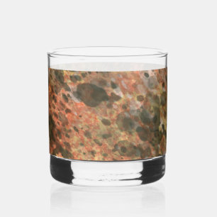 Vaso De Whiskey Vidrio de mármol marrón naranja