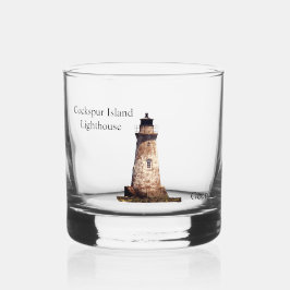 Vaso De Whiskey Vidrio de roca del faro de Cockspur Island