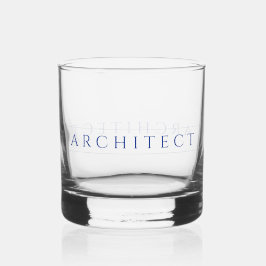 Vaso De Whiskey Vidrio de Rocas ARQUITECTO / Azul marino