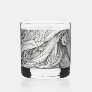 Vaso De Whiskey Vidrio de Rocas Impresas: Belleza cautivadora con