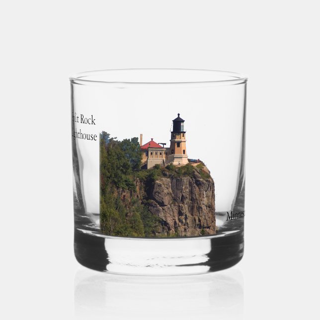 Vaso De Whiskey Vidrio de Split Rock Lighthouse (Anverso)