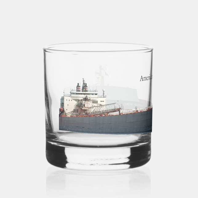 Vaso De Whiskey Vidrio del Espíritu Americano (Anverso)