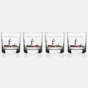 Vaso De Whiskey Vidrio del faro de Harbour Beach