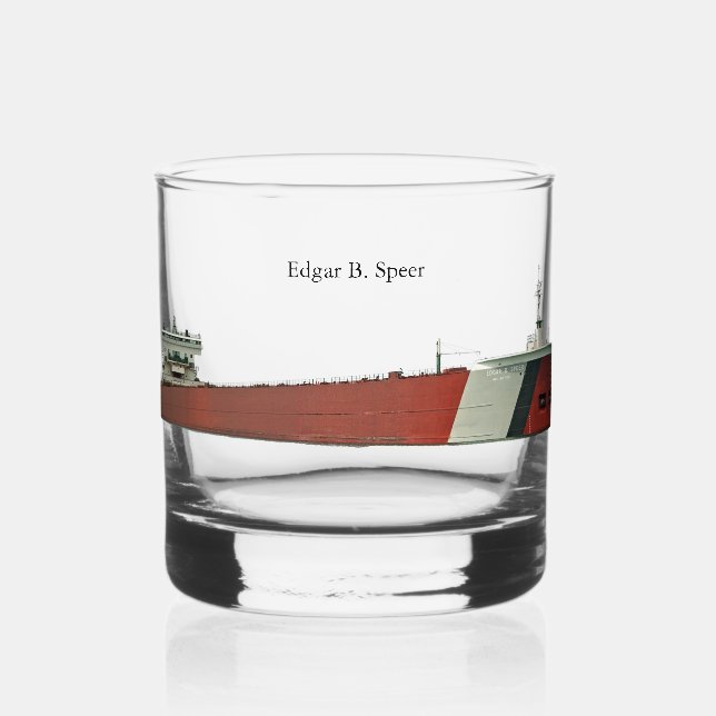 Vaso De Whiskey vidrio Edgar B. Speer (Anverso)