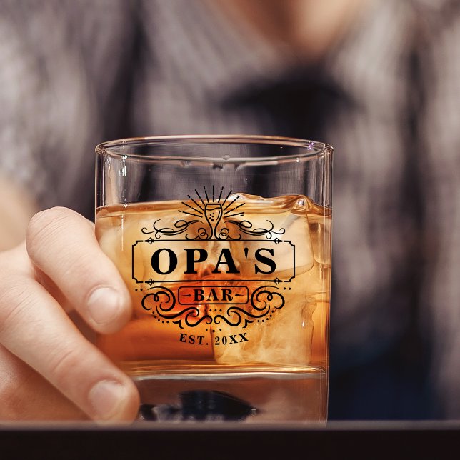 Vaso De Whiskey Vidrio establecido en año de bar de personalizado  (Subido por el creador)
