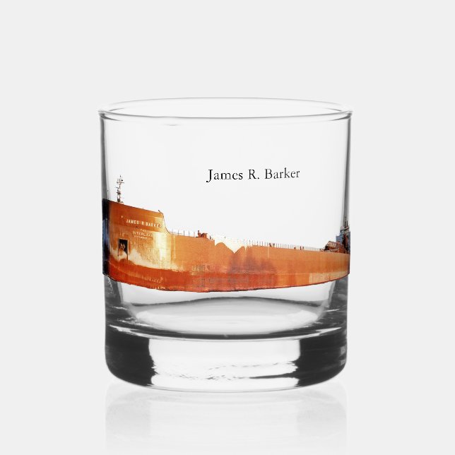Vaso De Whiskey vidrio James R. Barker (Anverso)