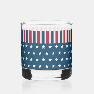 Vaso De Whiskey Vidrio Patriótico
