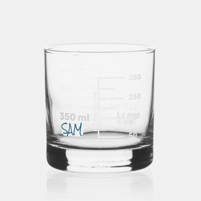 Vaso De Whiskey Vidrio personalizado de Science Lab Beaker (Anverso)