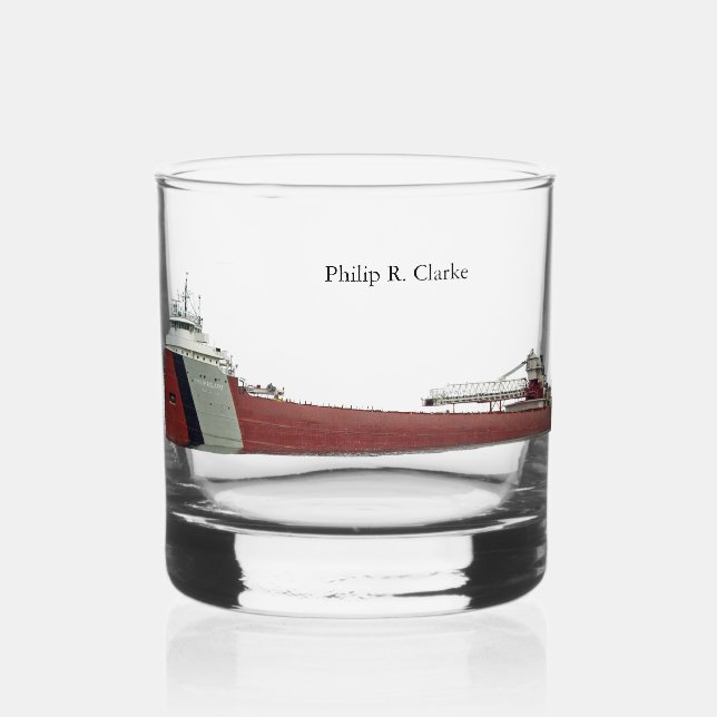 Vaso De Whiskey vidrio Philip R. Clarke (Anverso)