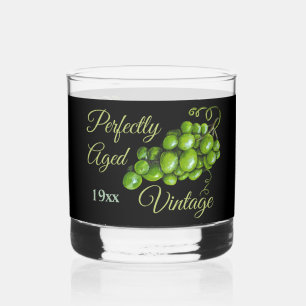 Vaso De Whiskey Vidrio rock de uvas