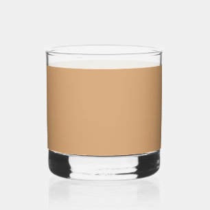 Vaso De Whiskey Vidrio sinuoso personalizado - Arena cálida