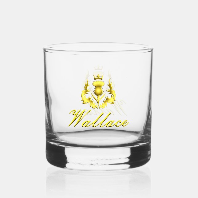 Vaso De Whiskey Vidrio Whiskey Crowne Thistle de Wallace Gold (Anverso)