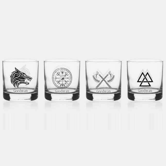 Vaso De Whiskey Viking personalizado (Anverso)