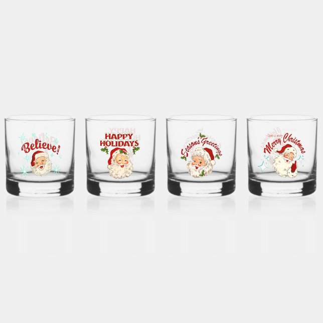 Vaso De Whiskey Vintage Santa (Anverso)