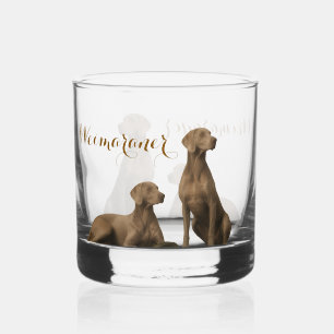 Vaso De Whiskey Weimaraner – Cazador Fantasma de Plata
