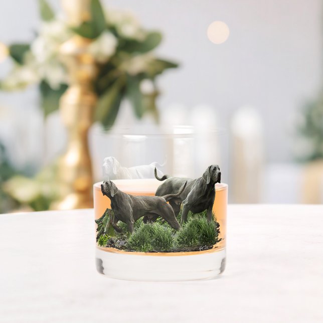 Vaso De Whiskey Weimaraners (Insitu (Boda))