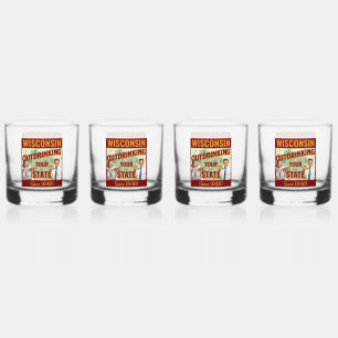 Vaso De Whiskey Wisconsin Bebe Más que tu Estado Desde 1848