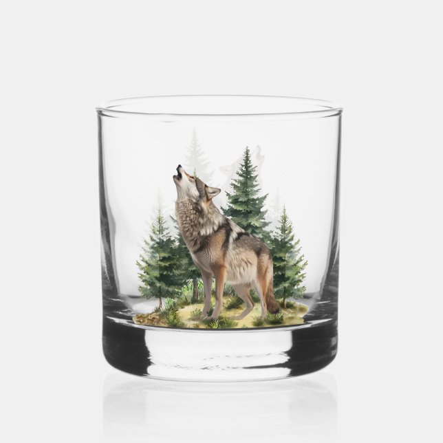 Vaso De Whiskey Wolf (Anverso)