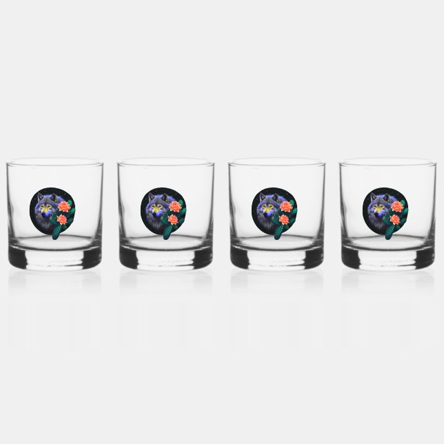 Vaso De Whiskey Wolf21: (Anverso)