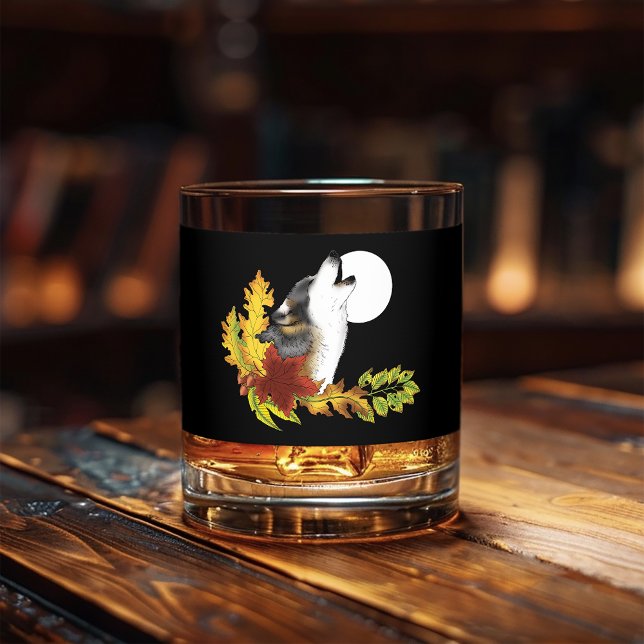 Vaso De Whiskey Wolf Howling Moon (Subido por el creador)