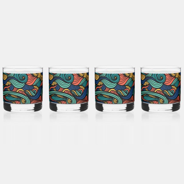 Vaso De Whiskey Wool Topped paisley (Anverso)