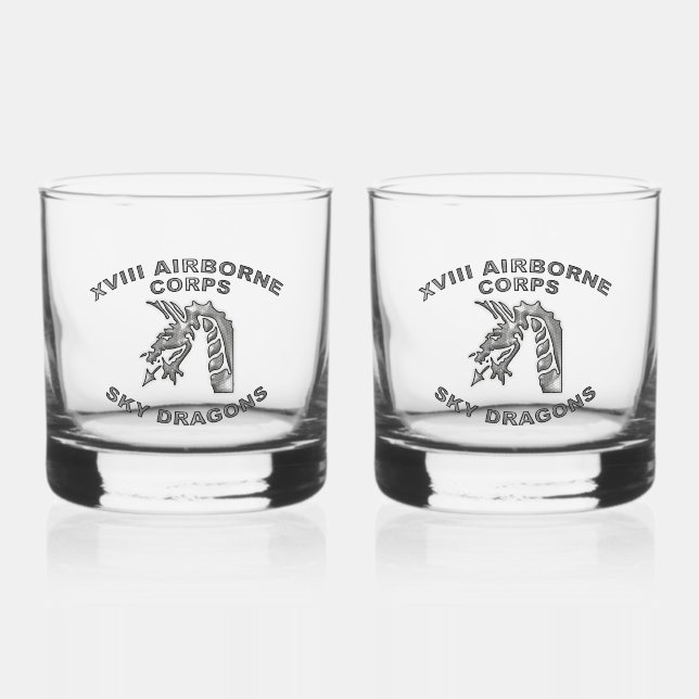 VASO DE WHISKEY XVIII AIRBORNE CORPS (Anverso)