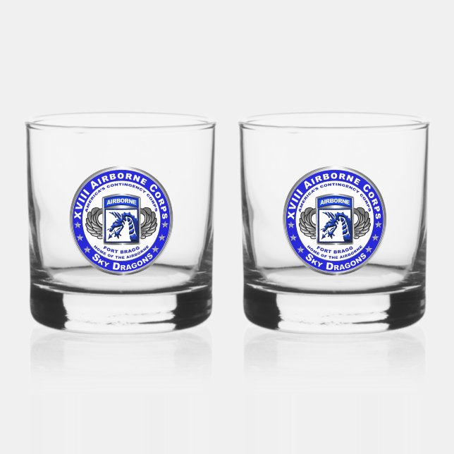 VASO DE WHISKEY XVIII AIRBORNE CORPS (Anverso)