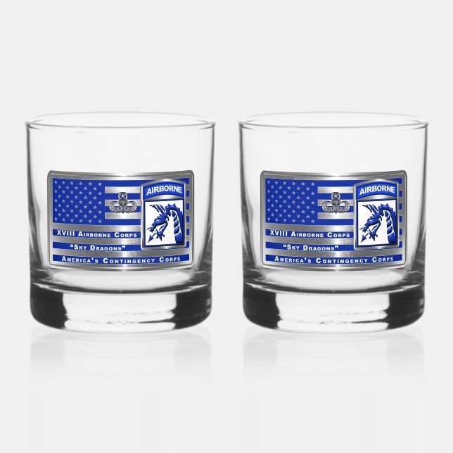 VASO DE WHISKEY XVIII AIRBORNE CORPS (Anverso)