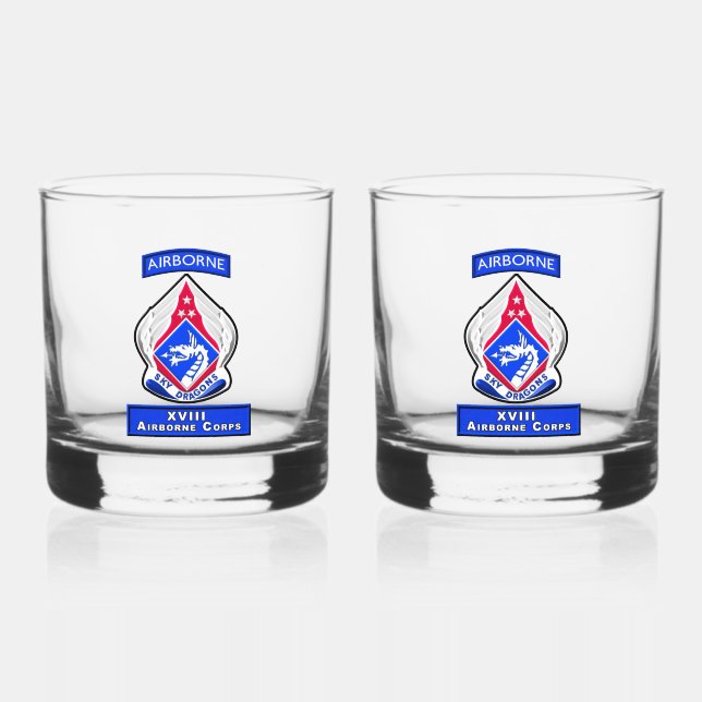VASO DE WHISKEY XVIII AIRBORNE CORPS (Anverso)