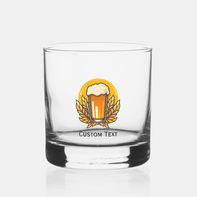 Vaso de Whisky para Fiesta con Texto Personalizado (Anverso)