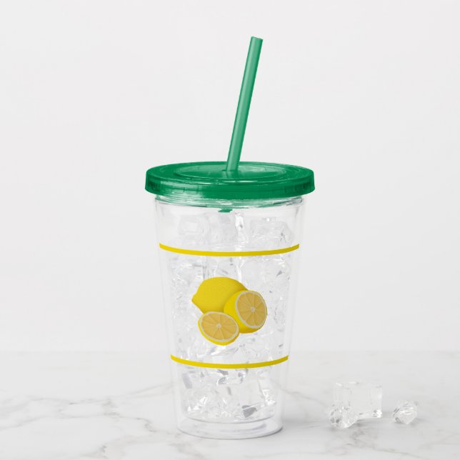 Vaso del acrílico de los limones (Reverso (hielo))