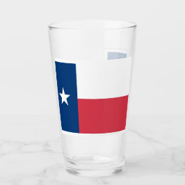 Vaso del vidrio de la bandera de Tejas