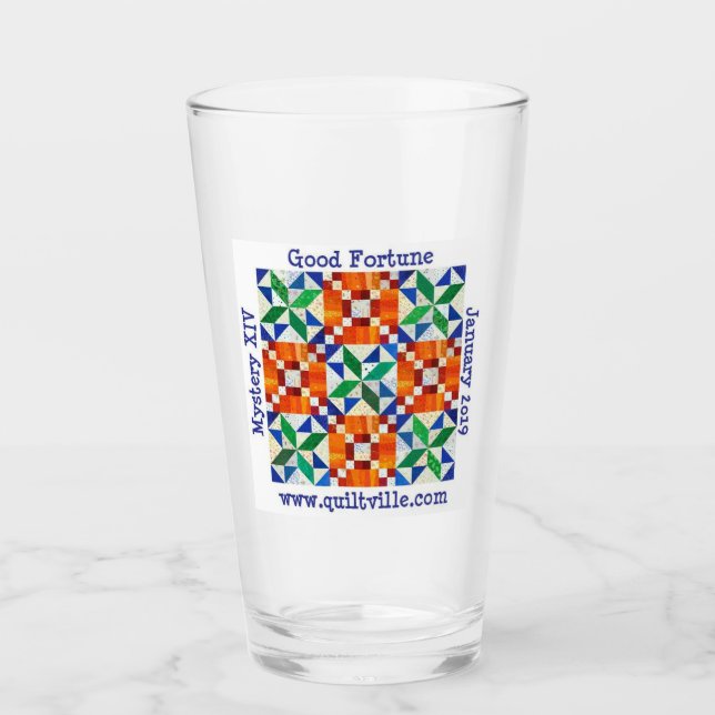 Vaso del vidrio de la buena fortuna (Anverso)