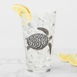 Vaso del vidrio de la tortuga de mar de Hawksbill
