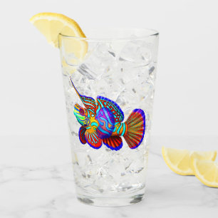 Vaso del vidrio de los pescados del filón de