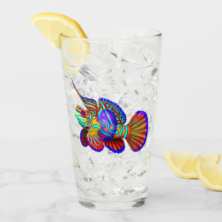 Vaso del vidrio de los pescados del filón de