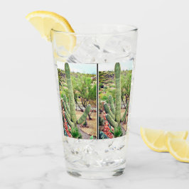 Vaso del vidrio del cactus del Saguaro del "EL