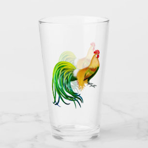 Vaso del vidrio del pollo del gallo de Phoenix